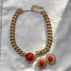 Vintage Trifari Necklace and Earrings